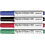 MAUL set di pennarelli per flipchart, punta a scalpello 3,0-6,5 mm, 4 colori diversi