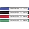 MAUL set di pennarelli per flipchart, punta a scalpello 3,0-6,5 mm, 4 colori diversi