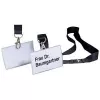 DURABLE CLICK FOLD tesserino con nastro in tessuto, 90 x 54 mm, trasparente, confezione da 10 821719