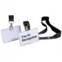 DURABLE CLICK FOLD tesserino con nastro in tessuto, 90 x 54 mm, trasparente, confezione da 10 821719