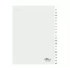 DURABLE A4 rubrica A-Z da 20 parti, linguette saldate, foratura 4 fori, distanza 80mm, con copertina 680019
