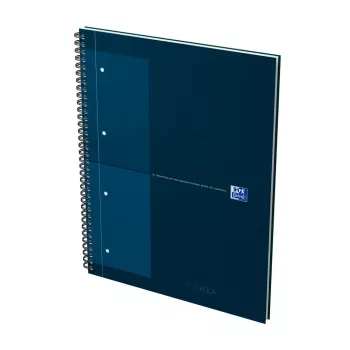Oxford International Collegeblock quaderno, DIN A4+, a quadretti, copertina rigida, rilegatura a spirale, 80 fogli, 1 pezzo 400191243