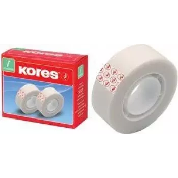 Kores nastro adesivo invisibile 12 mm x 33 m opaco, scrivibile, senza ombre, 24 rotoli K53302