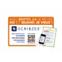 Oxford schede, DIN A5, a quadretti, bianco/giallo, 210 g/m², 2 fori, bordo colorato, 100 schede 400100550
