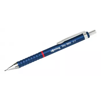 Rotring Tikky Retro matita meccanica 0,5 mm, anelli decorativi cromati blu 2202566