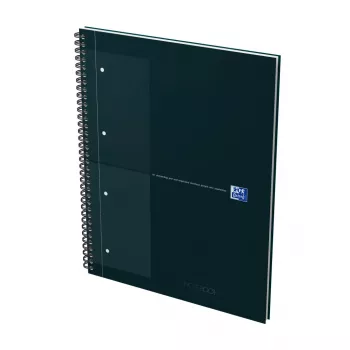 Oxford International blocco notes college, DIN A4+, a quadretti, copertina rigida, rilegatura a spirale, 80 fogli, compatibile SCRIBZEE 400191148