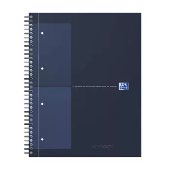 Oxford International quaderno college A4+ a quadretti copertina rigida rilegatura a spirale 80 fogli 400191240