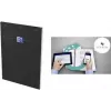 Oxford Smart blocco notes, DIN A4, a quadretti, 80 fogli, nero 400191246