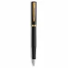 Waterman Allure Impression penna stilografica, nera con finiture dorate, pennino medio 2225500
