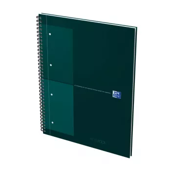 Oxford International blocco notes college, DIN A4+, a quadretti, copertina rigida, rilegatura a spirale, 80 fogli 400191242