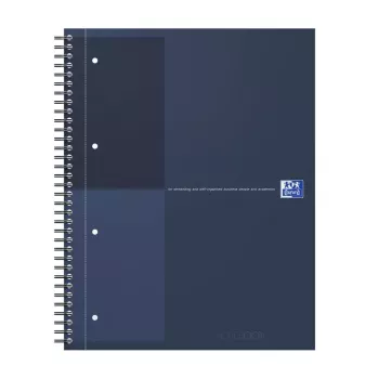 Oxford International blocco notes college, DIN A4+, rigato, copertina rigida, rilegatura a spirale, 80 fogli, 1 pezzo (400194458)
