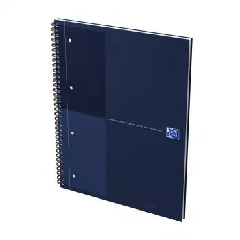 Oxford International blocco notes college, DIN A4+, rigato, copertina rigida, rilegatura a spirale, 80 fogli, 1 pezzo (400194458)