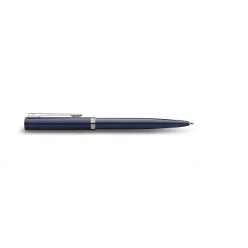 Waterman Impression penna a sfera – lacca blu, anello decorativo cromato, punta media, confezione regalo 2225468