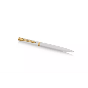 Waterman Allure Impression penna a sfera, lacca bianca, finiture dorate, inchiostro blu medio 2225511