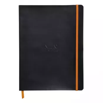 RHODIA RHODIARAMA quaderno B5 a righe nero in similpelle 80 fogli 117502C