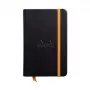 RHODIA RHODIARAMA quaderno 90 x 140 mm a righe nero similpelle copertina rigida 96 fogli 118642C