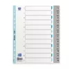 Oxford segnalibri in plastica A4, 12 parti, numerati 1-12, grigio, PP 0,12 mm, foratura universale 400033989