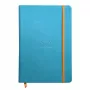 RHODIA RHODIARAMA quaderno A5 a righe, copertina rigida in similpelle turchese, 96 fogli 118747C