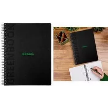 Rhodia Greenbook blocco college A4+ a quadretti nero 119922C