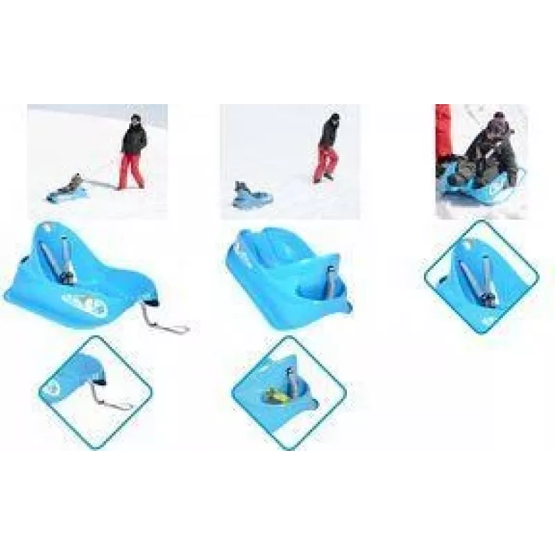 EDA Bobee Bob slittino per bambini con freni a mano su entrambi i lati, blu 10765 B.SU/SK S
