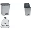 keeeper Torge cestino con pedale, 2x 11 litri, argento 1153616000000