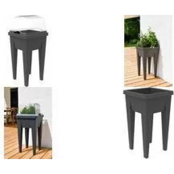 EDA mini orto rialzato VEG&Table Aromatique, antracite, 23L, 385x385x680mm 013927 G.ANT CX