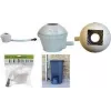 EDA set raccoglitore acqua piovana per botti, grigio, con filtro e blocco troppopieno, 1 pz (010916 G SX10)