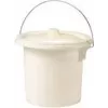 EDA secchio igienico con manico in metallo, 5,5 litri, crema, plastica robusta, diametro 250 mm, altezza 200 mm (019492 BE.CR SX)