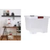 EDA CLiPSTOCK 75L scatola contenitore con ruote, coperchio, maniglie soft-touch, nero/rosso 010439