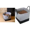 EDA borsa per stoccaggio pellet, feltro, 60 litri, grigio / nero, capacità 40 kg, 1 pz 010487 G.BT
