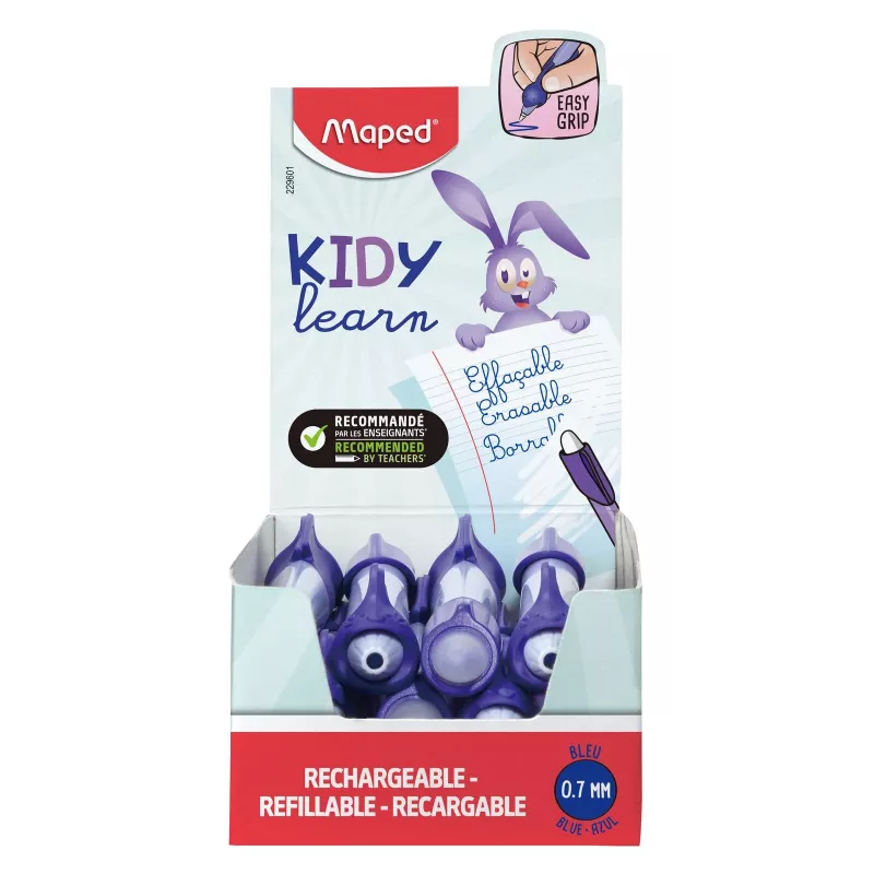Maped KIDY Learn roller cancellabile coniglio 0,7 mm blu, display da 12 pz. 229601
