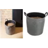 EDA borsa contenitore per pellet, 60 litri, grigio scuro, capacità 30 kg, feltro, pieghevole, con maniglie 010488 G/NO