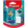 Maped Dragon temperino e gomma combinati - doppio contenitore temperino con gomma integrata, 1 pezzo (049224)