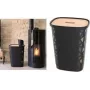EDA scatola contenitore per pellet, 70 litri, plastica nera con coperchio in legno, capacità 45 kg 010482 NO SX4