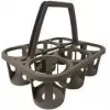 EDA portabottiglie, 6 bottiglie, plastica marrone di alta qualità resistente, 1 pezzo (010712 BR.T SX1)