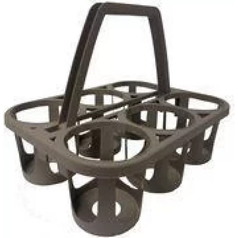 EDA portabottiglie, 6 bottiglie, plastica marrone di alta qualità resistente, 1 pezzo (010712 BR.T SX1)