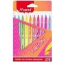 Maped Neon pennarelli, confezione da 10, punta tonda 2,8 mm, astuccio in cartone 845419