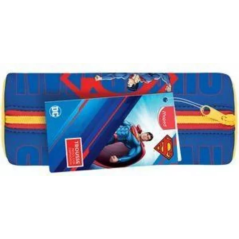 Maped Superman astuccio portapenne in neoprene a rullo, con zip, lavabile a 30°C, multicolore 934833