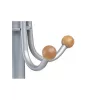 MAUL Stily appendiabiti con portombrelli, argento, ganci in legno, 8 ganci, 1750 mm 9403270