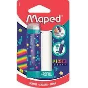 Maped Pixel Party gomma con ricarica, formato rossetto, blister 152015
