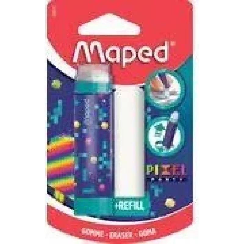 Maped Pixel Party gomma con ricarica, formato rossetto, blister 152015