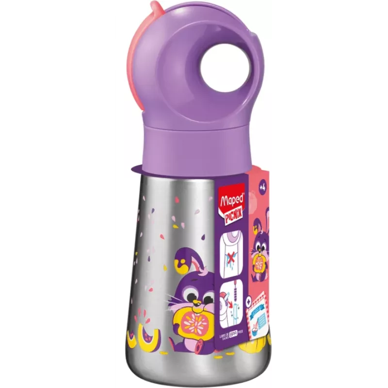 Maped PICNIK borraccia termica lepre 350 ml acciaio inox con cannuccia 873002