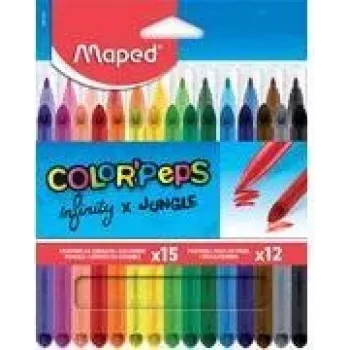 Maped INFINITY & COLOR'PEPS set artistico combinato, 27 pezzi, colori assortiti, astuccio in cartone 984744