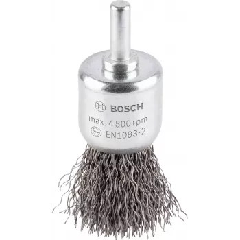 Bosch 1 609 200 269 spazzola metallica a filo ondulato, acciaio, 25 mm, gambo 6 mm