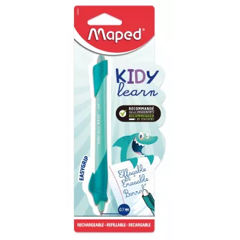 Maped KIDY Learn Shark penna roller cancellabile, 0,7 mm, inchiostro blu, blister 229500