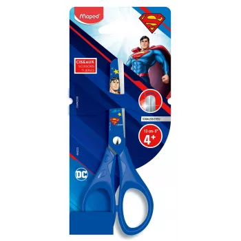 Maped Superman forbici per bricolage, punta arrotondata, 130 mm, blu 464233