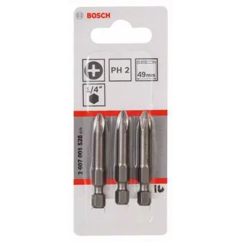 Bosch Professional Extra Hard Phillips PH2 punte per avvitatore 49 mm confezione da 3 2607001528
