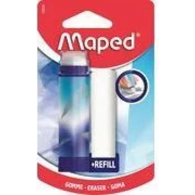 Maped ARCTIC gomma con meccanismo rotante e ricarica, stile rossetto, bianco, 1 set (2 gomme) 152026