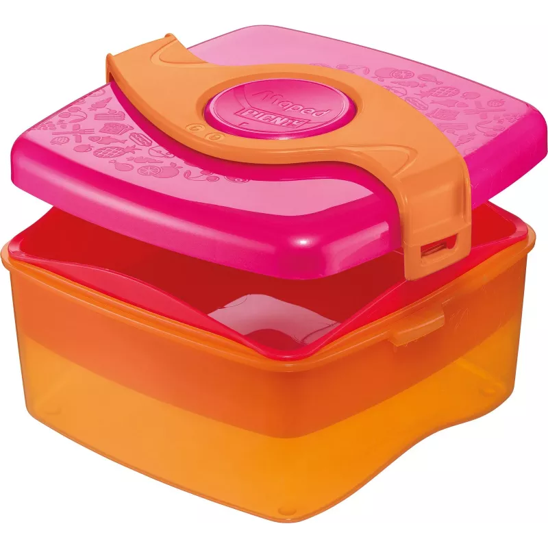 Maped PICNIK ORIGINS portapranzo 1,4L rosa/arancione con 2 scomparti e contenitore rimovibile 870107