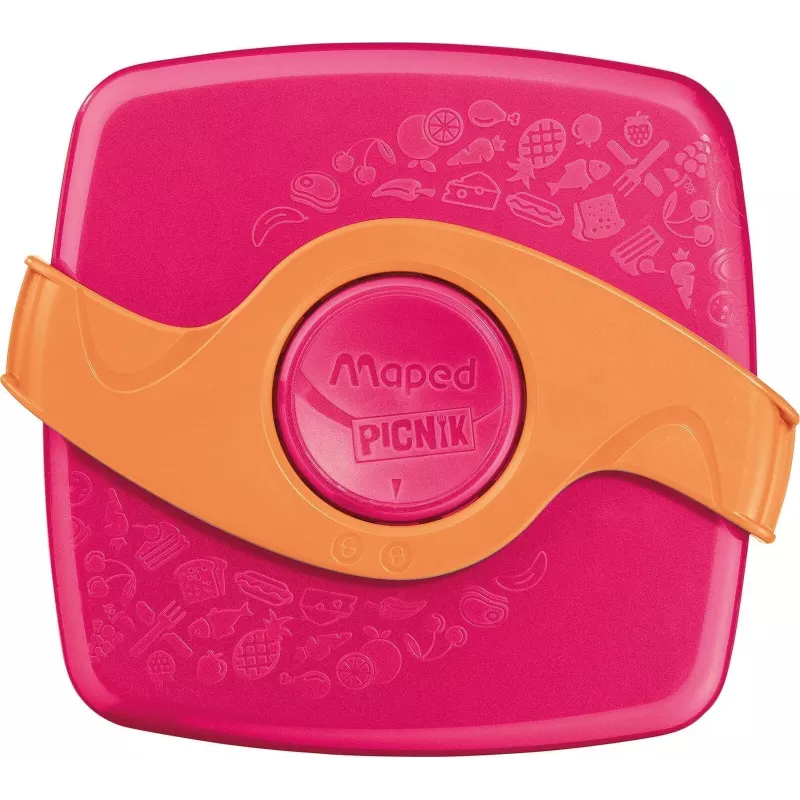 Maped PICNIK ORIGINS portapranzo 1,4L rosa/arancione con 2 scomparti e contenitore rimovibile 870107